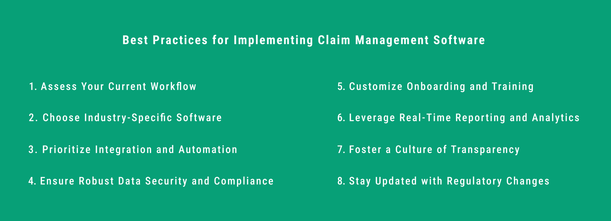 Claim Management Software Implementation